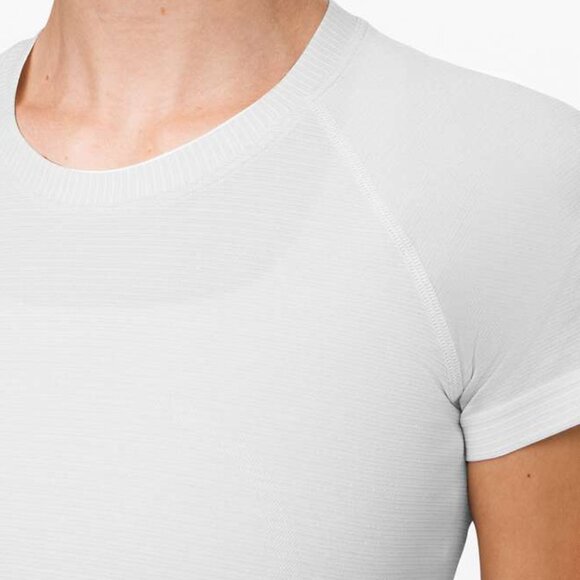 Lululemon Swiftly Speed Short Sleeve *Shine White / White / Silver size 12 - Picture 4 of 10
